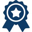 Award ribbon with star in center