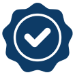 Verified symbol with blue outline